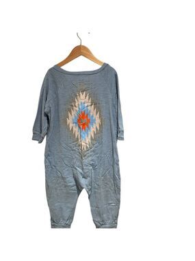 Blue and Orange Geometric Kids Bodysuit (print on back) - approx size 4